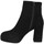 Chaussures Femme Bottines Les Venues 4050 Velours Femme Nero Noir