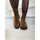 Chaussures Femme Bottines Aliwell - Bottines KIRA Velours Camel Marron