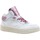 Chaussures Femme Bottes Fourline Sneaker Mid Max Donna Bianco Lamè Rosa X109 Blanc
