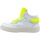 Chaussures Femme Multisport Fourline Sneaker Mid Max Donna Bianco Giallo Fluo X100 Blanc
