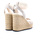 Chaussures Femme Bottes Calvin Klein Jeans Sandalo Zeppa Donna Ancient White YW0YW01026 Blanc