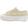 Chaussures Femme Bottes Superga 2790 Platform Sneaker Donna Beige Eggshell S9111LW Jaune