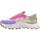 Chaussures Femme Bottes L4k3 Mr Big V Sneaker Donna Violet Beige Y06 Multicolore