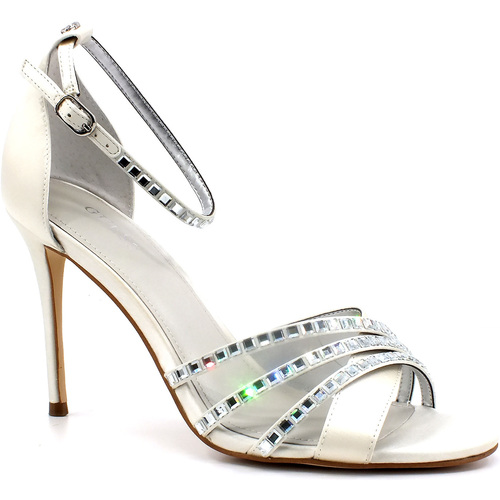 Chaussures Femme Bottes Guess Sandalo Tacco Alto Donna Ivory FL6KADSAT07 Blanc