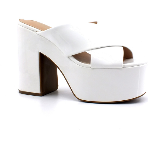 Chaussures Femme Bottes Guess Ciabatta Tacco Donna White FL6LNTPAF03 Blanc