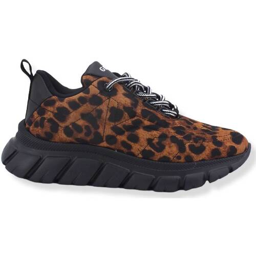 Chaussures Femme Bottes Guess Vikky Sneaker Donna Animalier Leopard FL7C2HPEL12 Multicolore