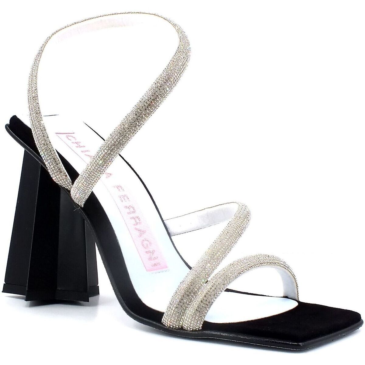 Chaussures Femme Bottes Chiara Ferragni Sandalo Strass Donna Nero CF3136-001 Noir