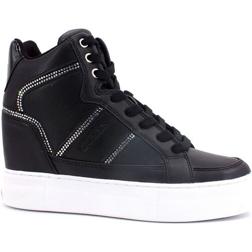 Chaussures Femme Multisport Guess Sneaker Alte Donna Black FL5ALAELE12 Noir