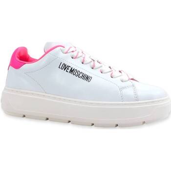 Chaussures Femme Bottes Love Moschino Sneaker Donna Bianco Fuxia Fluo JA15374G1GIA410A Blanc