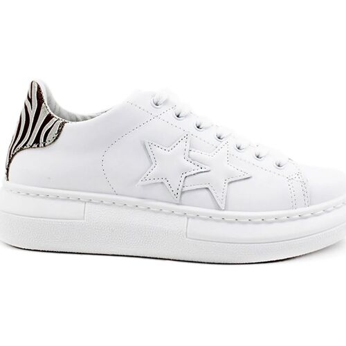 Chaussures Femme Multisport Balada Sneaker Princes Retro White Zebra Brown 2SD3256 Blanc