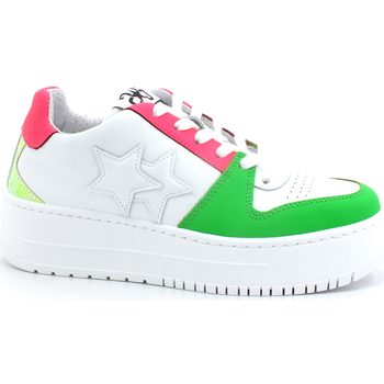 Chaussures Femme Bottes Balada Sneaker Queen Low Platform White Pink Fluo Green 2SD3493 Blanc