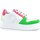 Chaussures Femme Multisport Balada Sneaker Queen Low Platform White Pink Fluo Green 2SD3493 Blanc