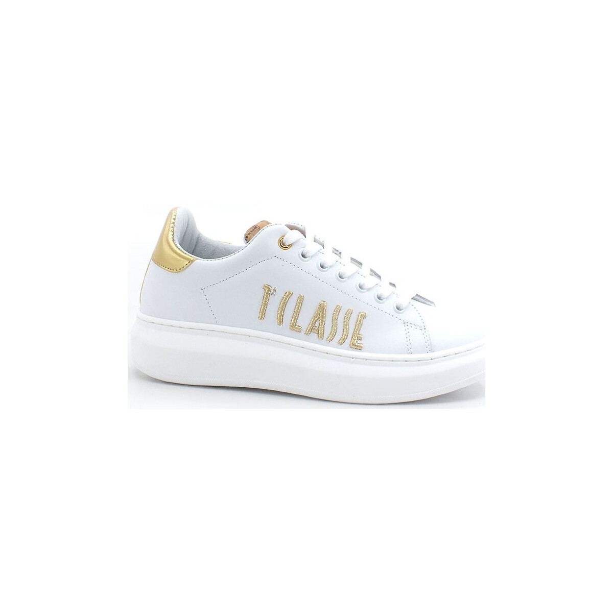 Chaussures Femme Bottes Alviero Martini Sneaker Retro Gold White N0285-578P Blanc