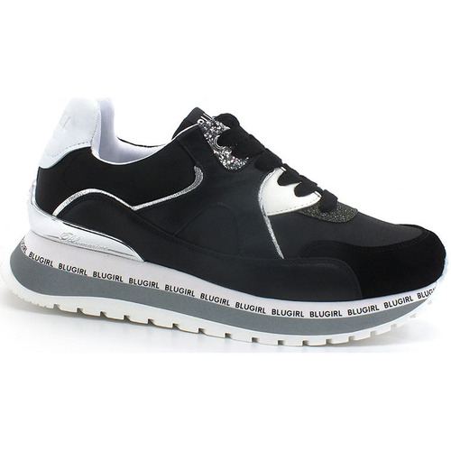 Chaussures Femme Bottes Blugirl Blumarine Babe 01 Sneaker Calf Black Nero 6A2513PX181 Noir