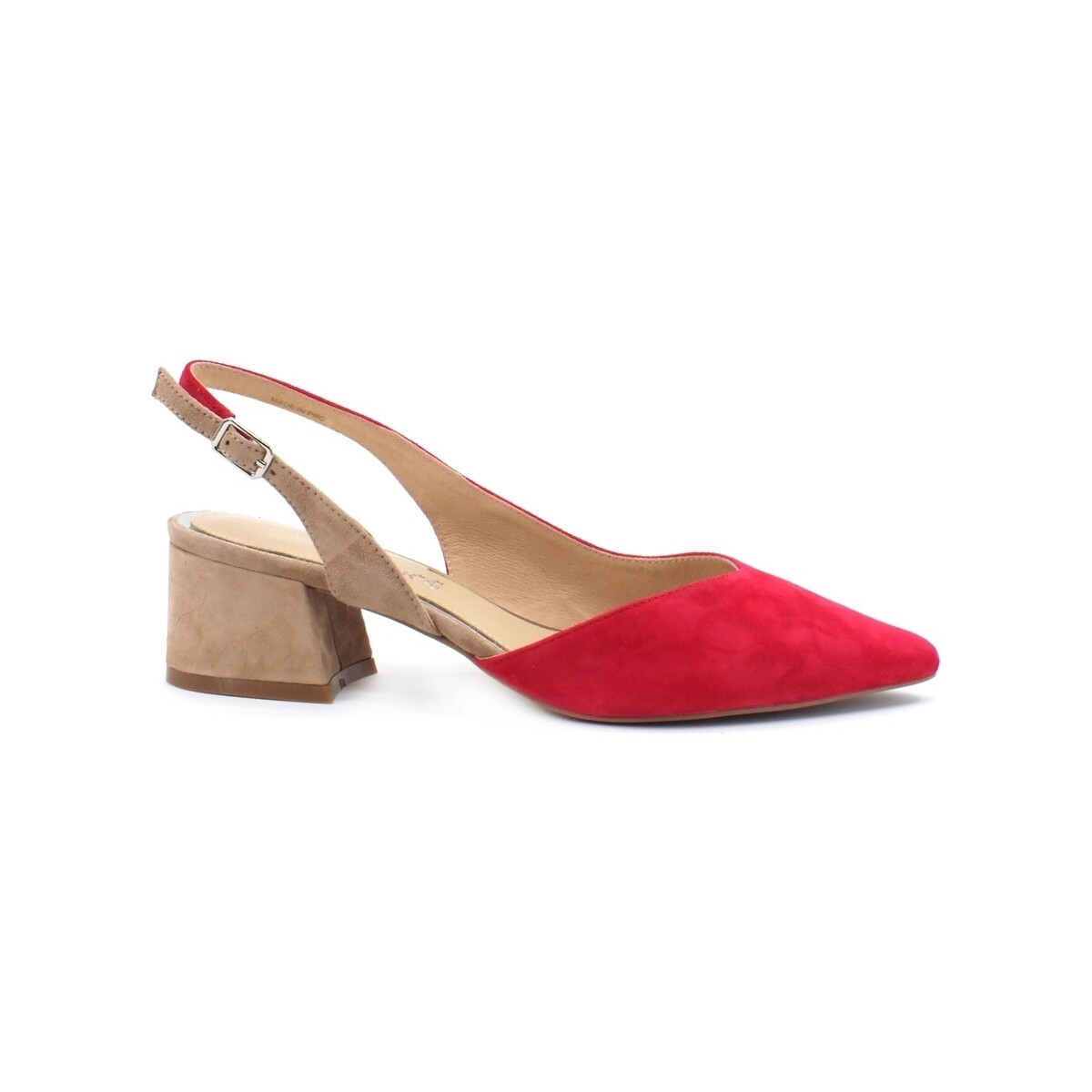 Chaussures Femme Bottes Café Noir Decollette Rosso Multi GLC541 Rouge