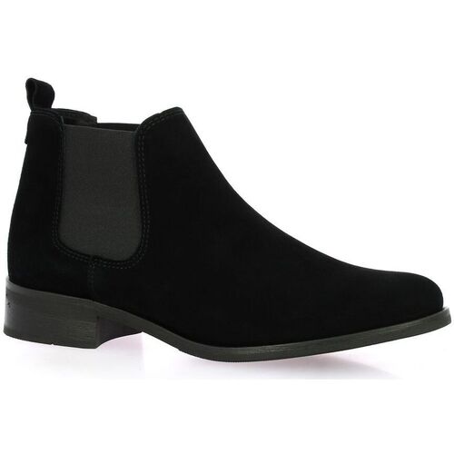 Chaussures Femme leather Boots So Send leather Boots cuir velours Noir