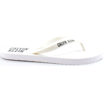 Chaussures Femme Tongs Calvin Klein Jeans Ciabatta Infradito Flip Flop White HW0HW00904 Blanc