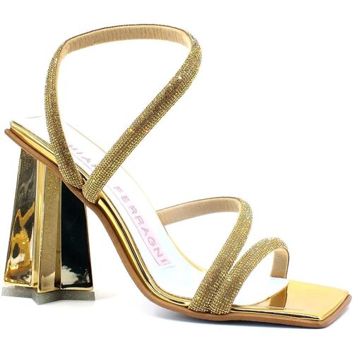 Chaussures Femme Bottes Chiara Ferragni Sandalo Strass Donna Gold CF3136-005 Doré