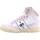 Chaussures Femme Multisport Chiara Ferragni Sneaker High Donna White Light Pink CF3006-171 Blanc