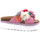 Chaussures Femme Bottes Colors of California COLORS OF CALIFORNA Ciabatta Platform Glitter Fiore Rosa Lilla Rose