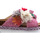 Chaussures Femme Multisport Colors of California COLORS OF CALIFORNA Ciabatta Platform Glitter Fiore Rosa Lilla Rose
