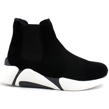 Chaussures Femme Bottines Colors of California Sneakers Calzino Pelo Black HC.YFURSNK01 Noir
