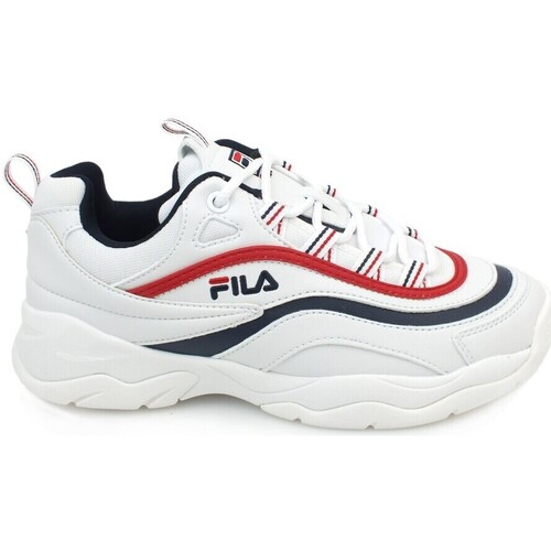 Chaussures Femme Bottes Fila Ray Low White Red Navy 1010562150 Blanc