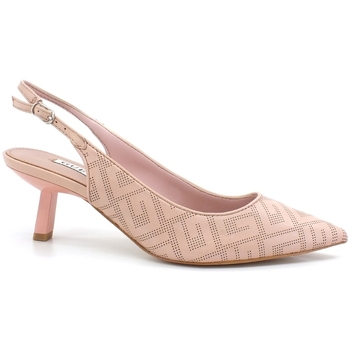 Chaussures Femme Bottes Guess Sandalo Tacco Loghi Traforato Pink FL5RHIELE05 Rose