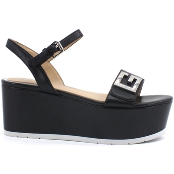 Chaussures Femme Bottes Guess Sandalo Zeppa Logo Black FL6TK2LEA04 Noir