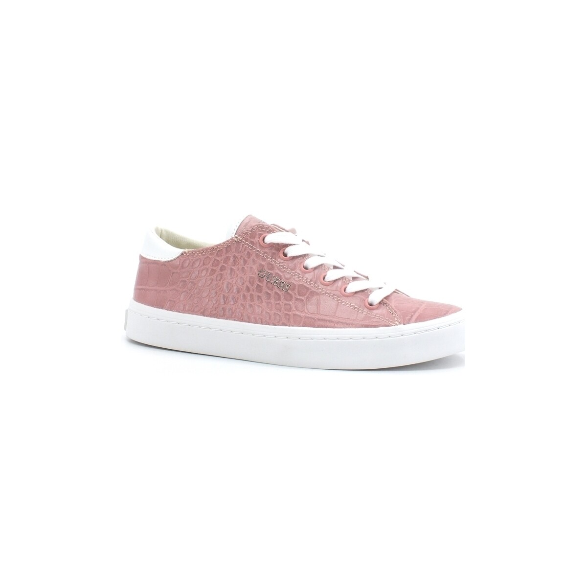 Chaussures Femme Bottes Guess Sneaker Cocco Retro Pink FL5ESTPEL12 Rose