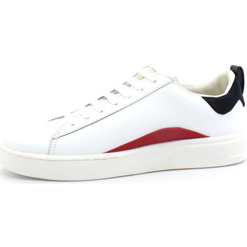 Guess Sneaker Leather Tricolor White Blue Red FM6VERLEA12 Blanc
