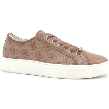 Chaussures Homme Multisport Guess Sneaker Loghi Printed Beige Brown FM5VCUELE12 Marron