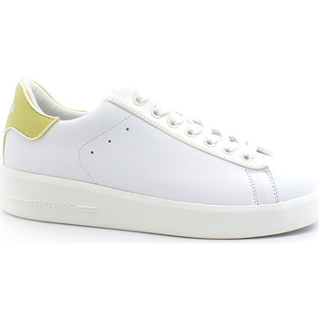 Chaussures Femme Bottes Guess comme Sneaker Profilo Bicolor Fluo Logo White Lime FL6RKELEA12 Blanc