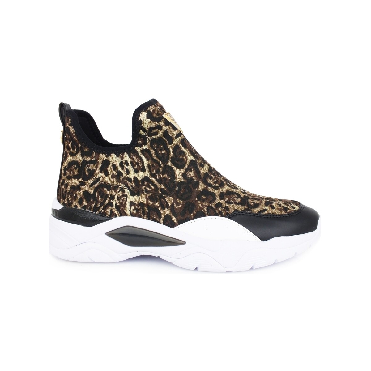 Chaussures Femme Bottes Guess Sneakers Leopard FL8FLKFAB12 Noir