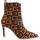 Chaussures Femme Bottes Guess Tronchetto Punta Tacco Loghi Donna Brown FL7DF3FAL10 Marron