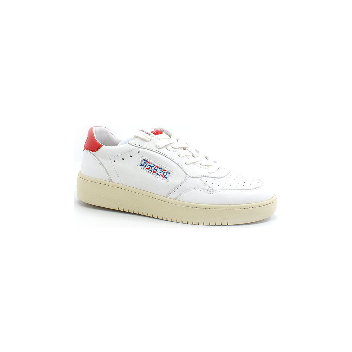 Chaussures Homme zapatillas de running mujer pie cavo talla 48.5 azules BACK70 Sneaker Slam 7D Cow Pelle Milk Red 108002 Blanc