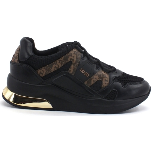 Chaussures Femme Multisport Liu Jo Karlie 45 Sneakers Loghi Black BF0083EX054 Noir