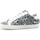 Chaussures Femme Multisport Love Moschino Sneaker Denim Logo Bianco Nero JA15532G0EJF010A Blanc