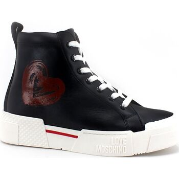 Chaussures Femme Bottes Love Moschino Sneaker Hi Platform Black JA15455G0DIAC00A Noir