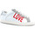Chaussures Femme Bottes Love Moschino Sneaker Logo Bianco Argento JA15532G0EIAC10A Blanc
