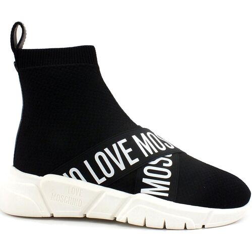 Chaussures Femme Multisport Love Moschino Sneaker Running 25 Calzino Nero JA15033G1DIZ0000 Noir