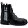 Chaussures Femme Bottes Love Moschino Stivaletto Polacco Logo Nero JA21094G1DIA0000 Noir