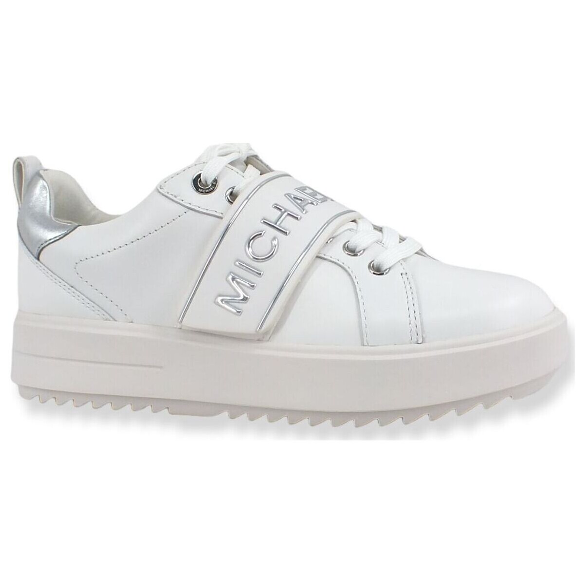 Chaussures Femme Bottes MICHAEL Michael Kors Emmett Strap Sneaker Donna Optic White 43T2ETFS4L Blanc
