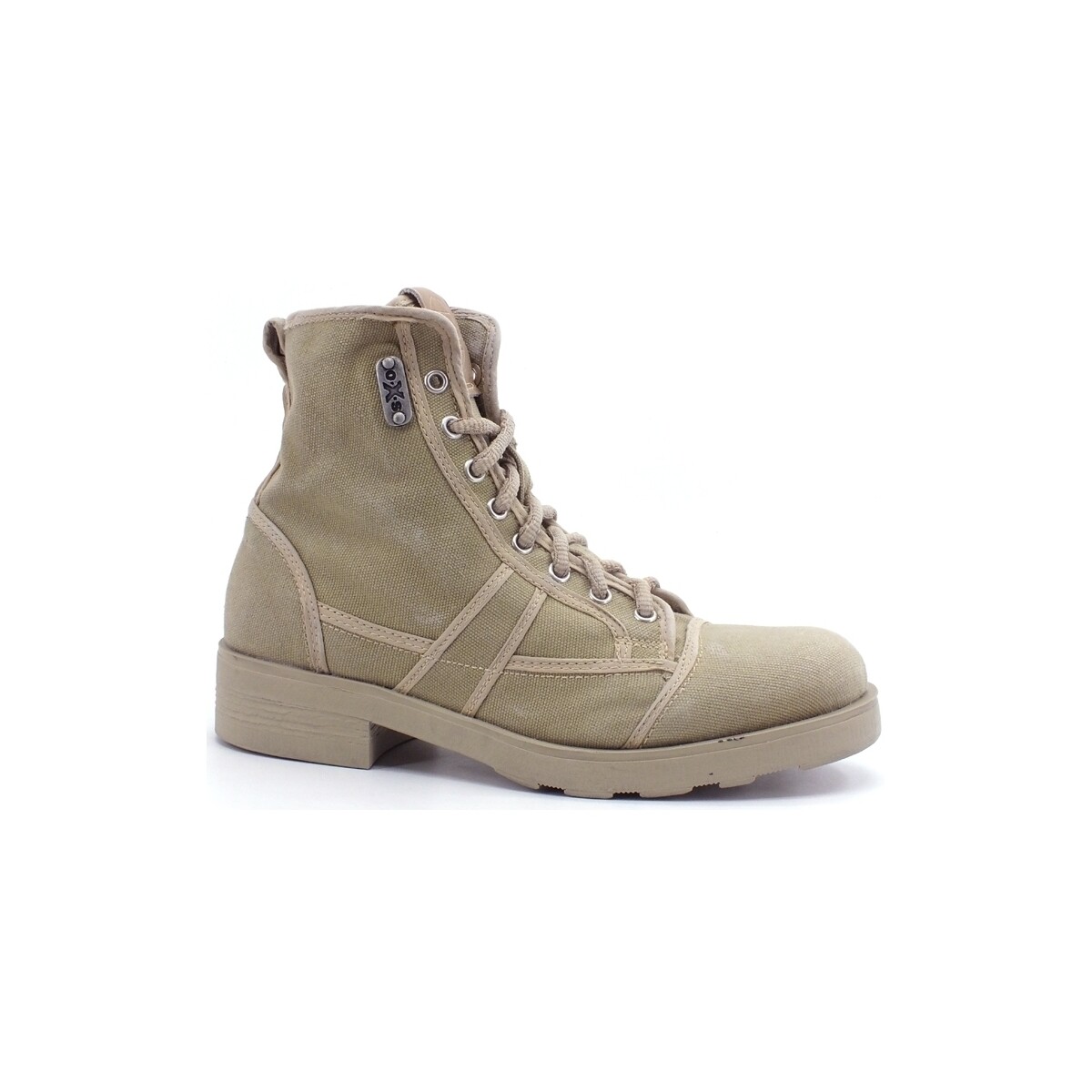 Chaussures Femme Bottes OXS Frank 1000 Mid W Anfibio Stivaletto Taupe OXS9U1020DT42CXK Beige