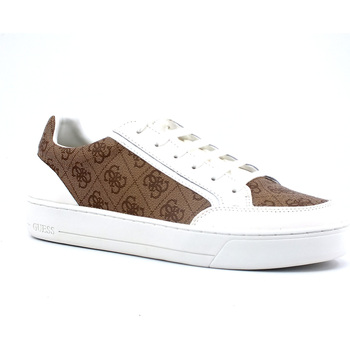 Chaussures Homme Multisport Guess caley Sneaker Uomo Bicolor White Beige FM7UIIELE12 Beige