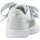 Chaussures Femme Bottes Puma Basket Heart Blue Flowers White Silver 366495 03 Bleu