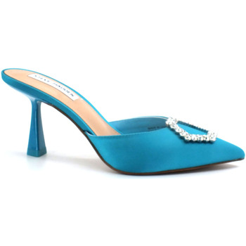 Chaussures Femme Bottes Steve Madden Malani Sandalo Zeppa Borchie Mule Blue Teal LUXE03S1 Bleu
