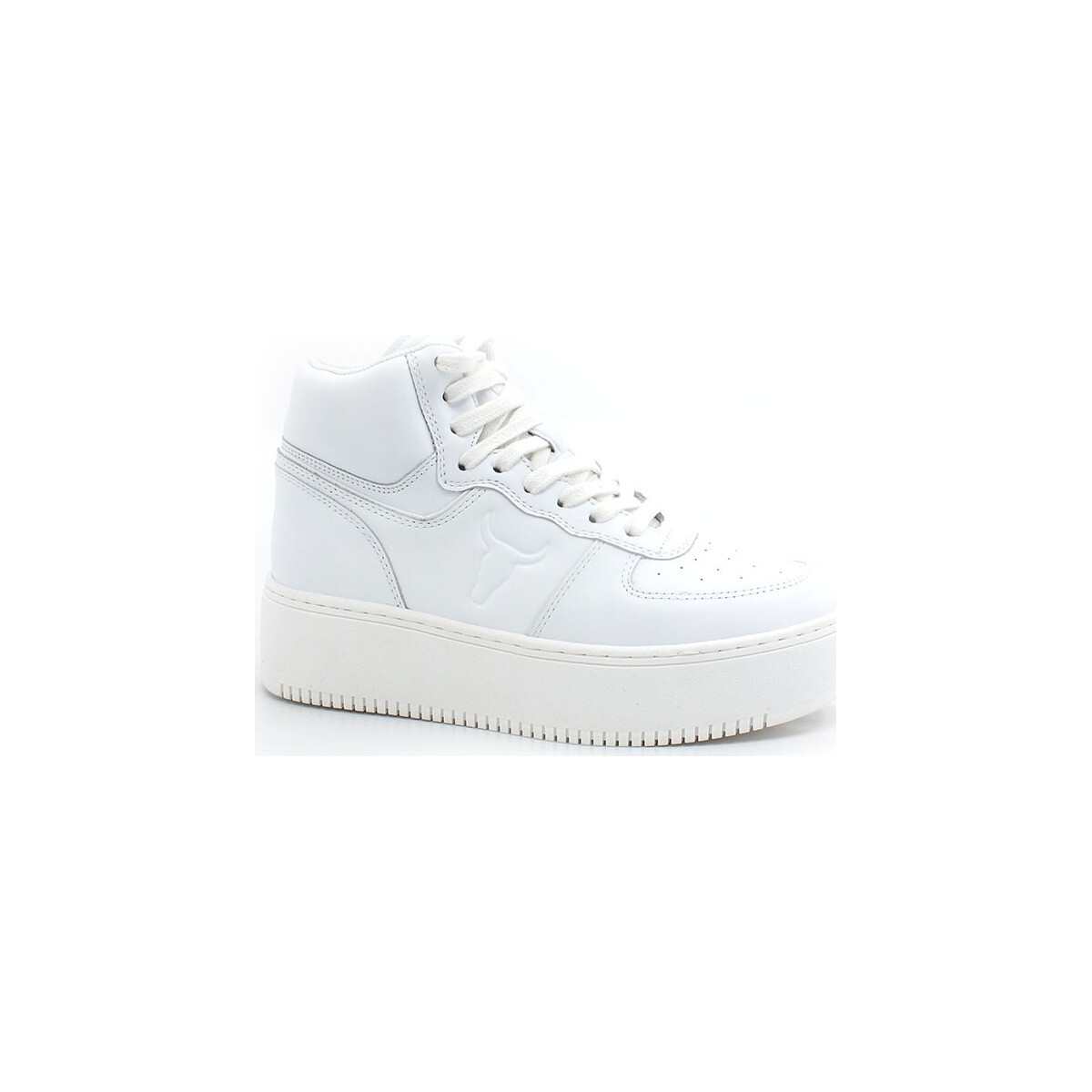 Chaussures Femme Bottes Windsor Smith Sneaker Platform Hi White THRIVE Blanc