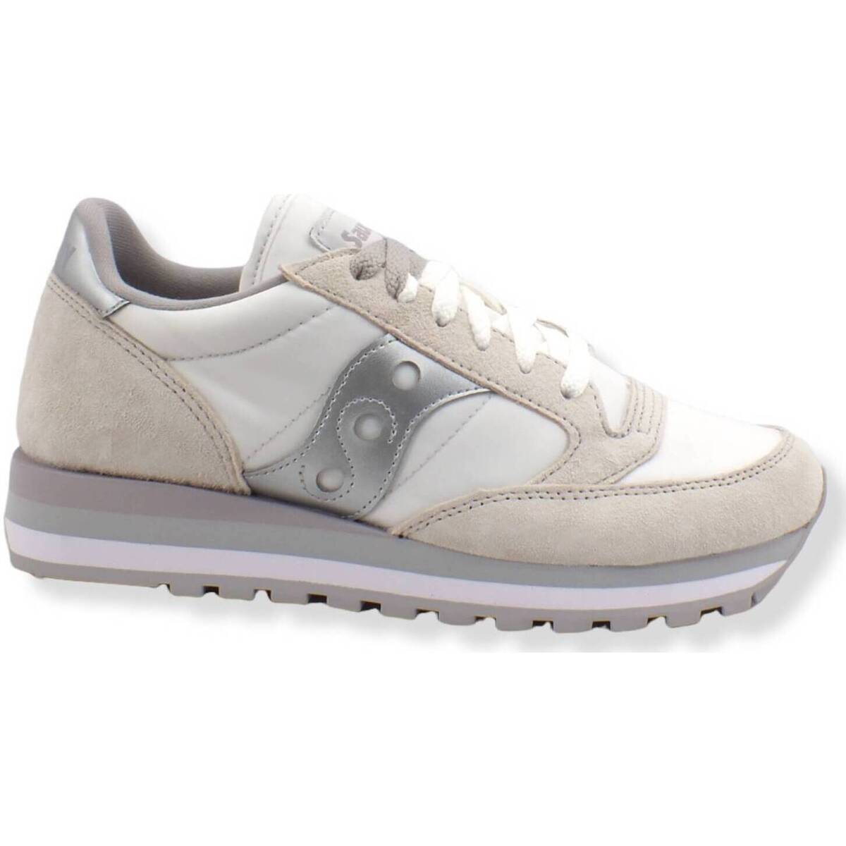Chaussures Femme Bottes Saucony Xodus Jazz Triple Sneaker Donna White Silver S60530-16 Blanc