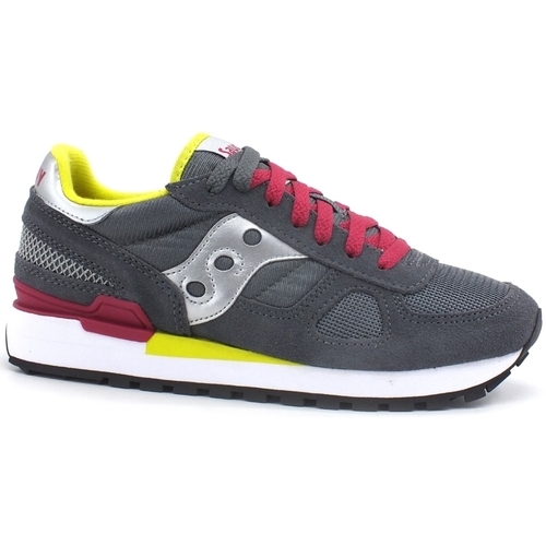 Chaussures Femme Multisport Saucony Shadow W Sneaker Grey Silver Red S1108-779 Gris